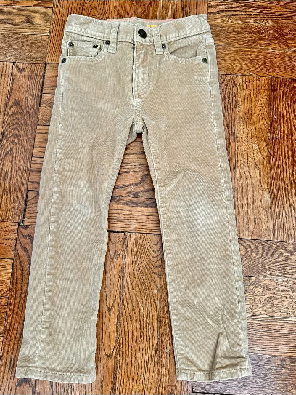 Boys 4T Corduroy Pants in Light Khaki - Classic Straight Fit